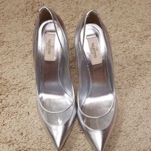 Silver pump Valentino shoes